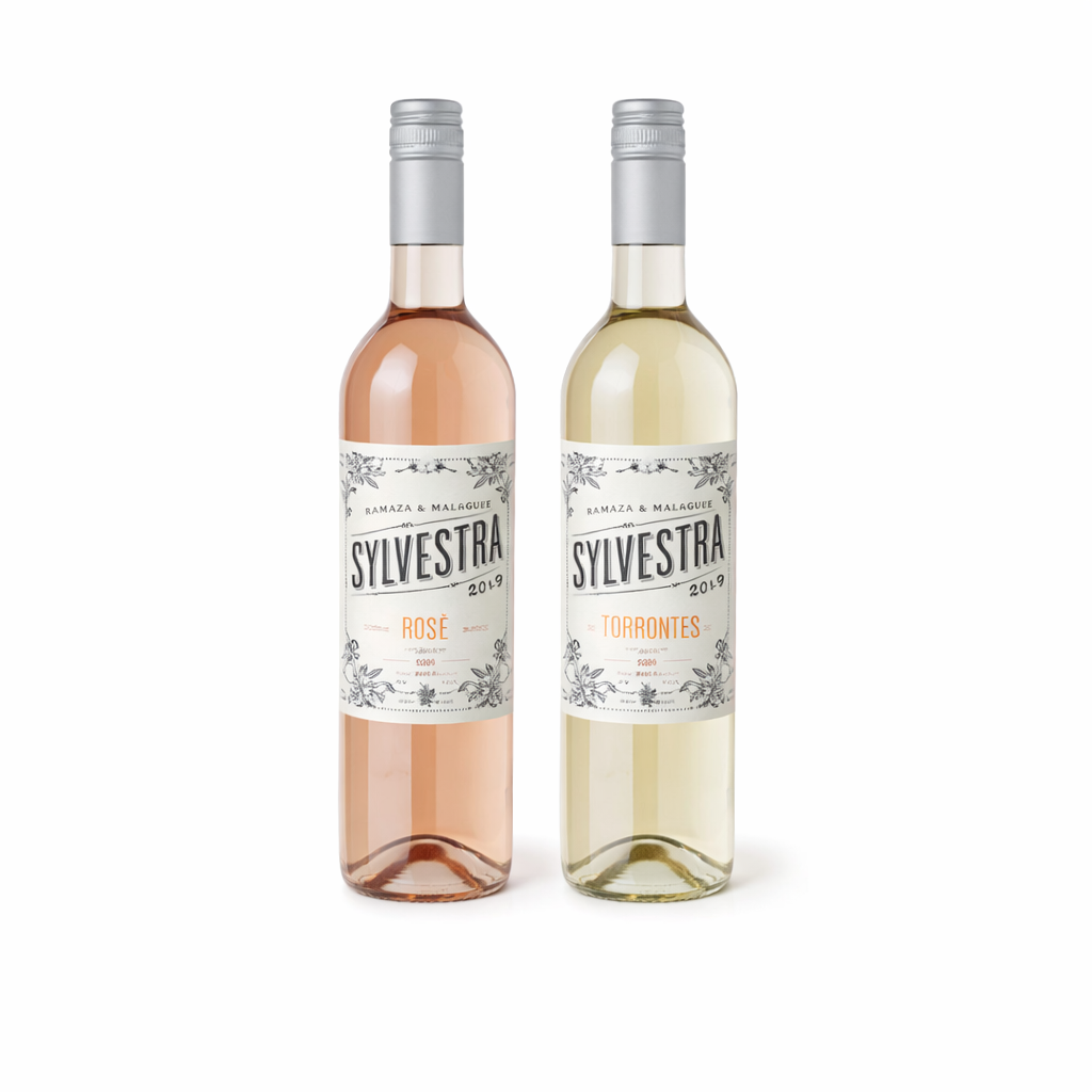 Vino Blanco y Vino Rosado 750 ml x 2